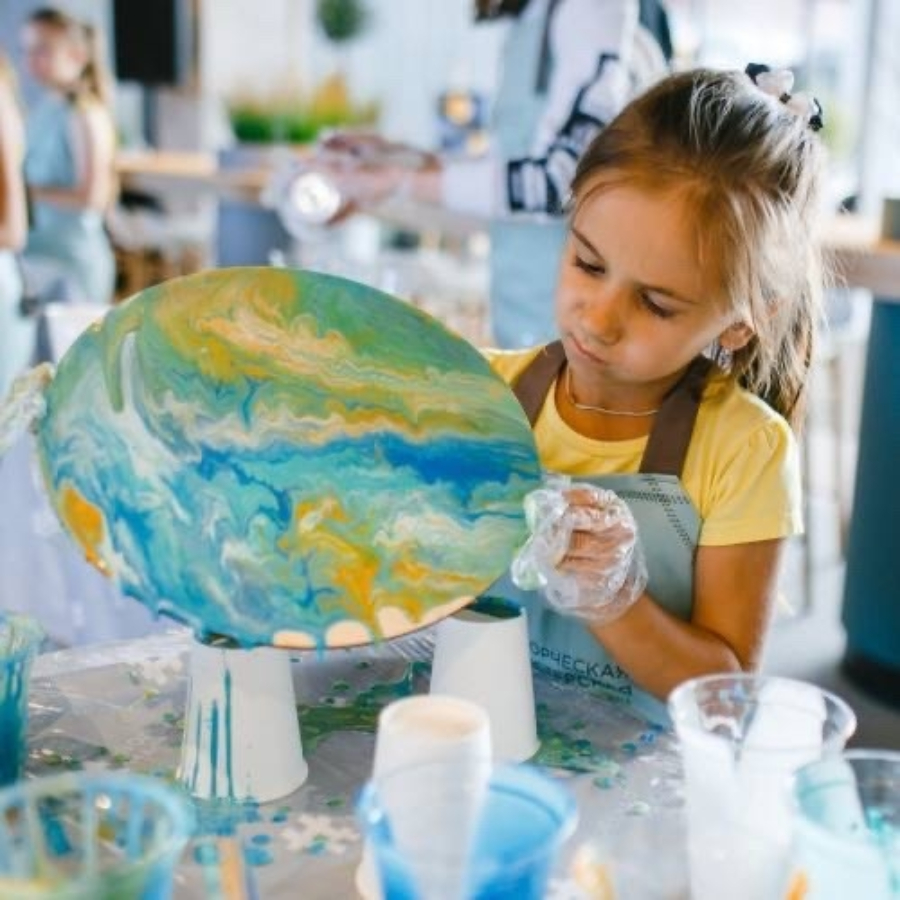 Мастер-класс "Флюид-арт. Единорог"