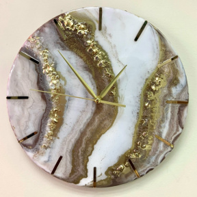 Мастер-класс «Срез камня. Мрамор» (часы на круглом панно) 25 см для двоих
