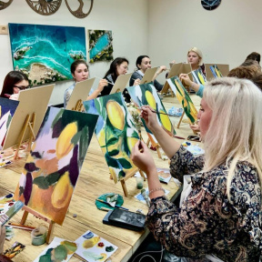 Мастер-класс по рисованию масляными красками 30*20 см  