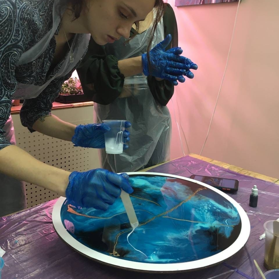 Мастер-класс «Часы с зеркальным круглым циферблатом» 40 см