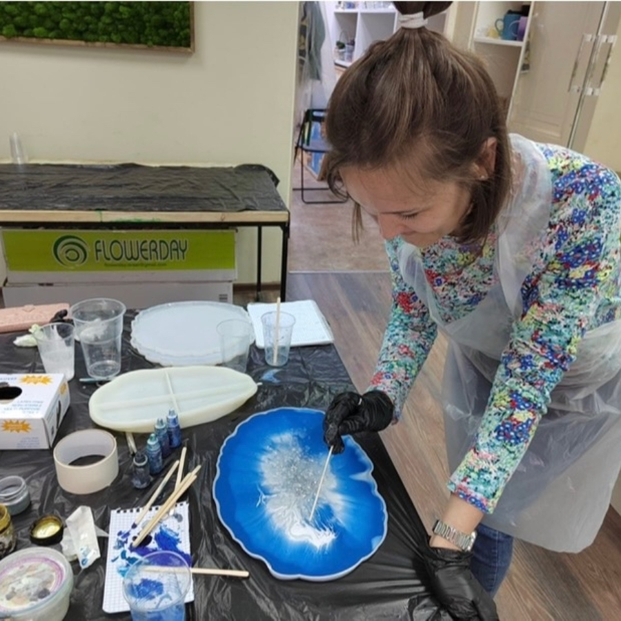 Мастер-класс «Сырная тарелка (овальная 34 см) + 2 подстаканника» для двоих