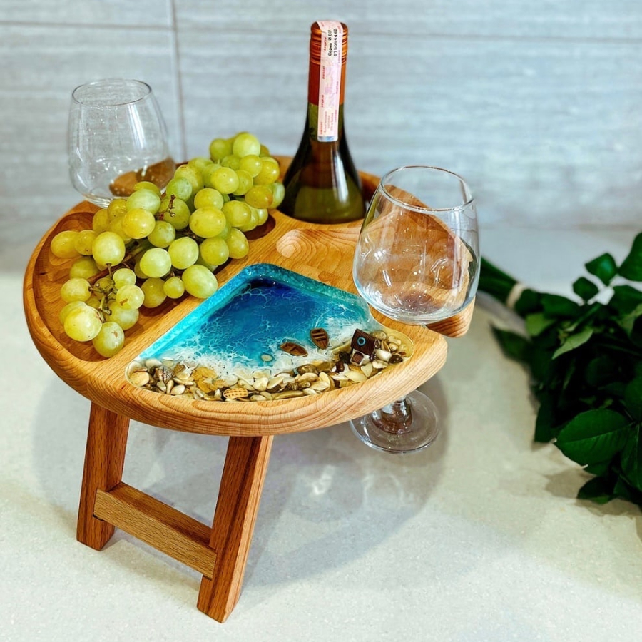 Мастер-класс «Винный столик с сухоцветами» 30 см для двоих