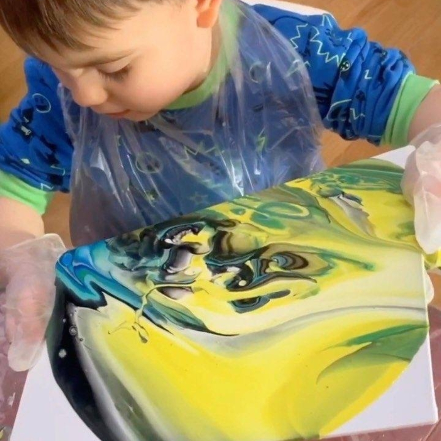 Мастер-класс "Флюид-арт" 30*20 см для двоих