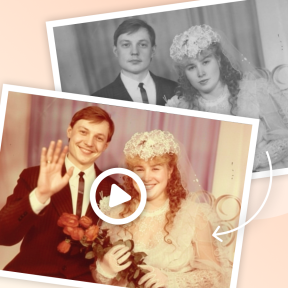 Создание трогательного/подарочного фильма с ожившими фото (1-минутный фильм)