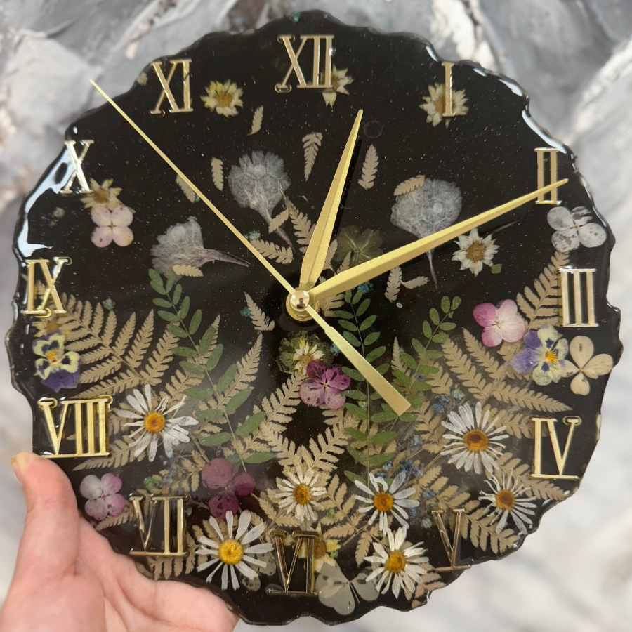 Мастер-класс «Часы из сухоцветов» 26 см для двоих
