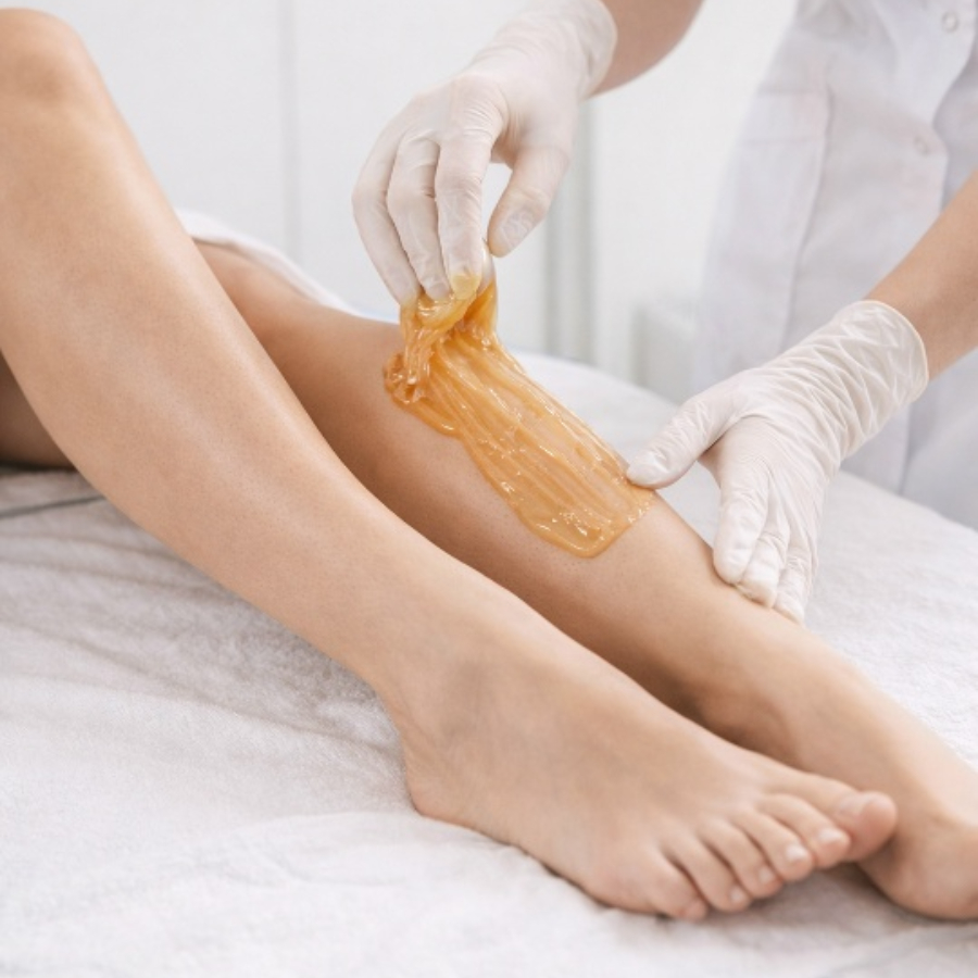 Процедура "Депиляция сахаром или карамелью ноги" (полностью)