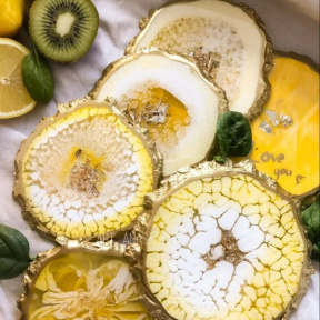 Мастер класс по созданию подстаканников из эпоксидной смолы (4 подстаканника d12 см) для двоих