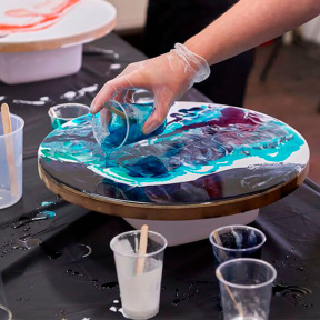 Мастер-класс Resin-ART Эпоксидная смола на круглом артборде